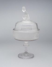 Westward Ho!/Pioneer pattern covered dish, 1876/90. Creator: Gillinder & Sons