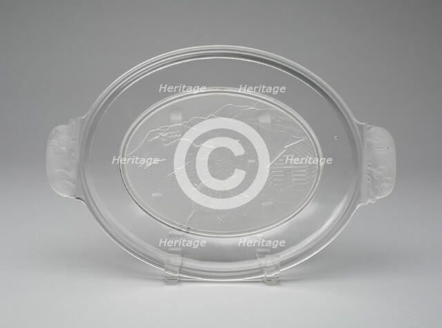 Westward Ho!/Pioneer pattern platter, c. 1876. Creator: Gillinder & Sons.