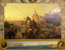 Westward the Course of Empire Takes Its Way (mural study, U.S. Capitol), 1861. Creator: Emanuel Gottlieb Leutze