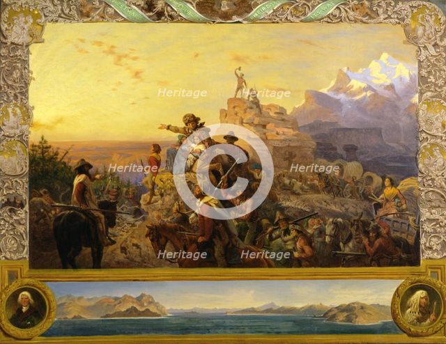 Westward the Course of Empire Takes Its Way (mural study, U.S. Capitol), 1861. Creator: Emanuel Gottlieb Leutze.