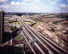 Westway Flyover, A40, Kensington and Chelsea, London, 01/09/1971. Creator: John Laing plc