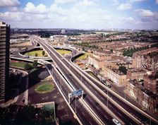 Westway Flyover, A40, Kensington and Chelsea, London, 01/09/1971. Creator: John Laing plc