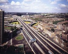 Westway Flyover, A40, Kensington and Chelsea, London, 01/09/1971. Creator: John Laing plc