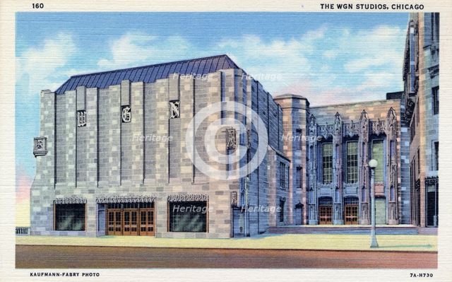 WGN Studios building, Chicago, Illinois, USA, 1937. Artist: Unknown