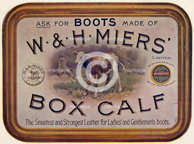 W&H Miers Box Calf - boot leather, 19th century. Artist: Unknown