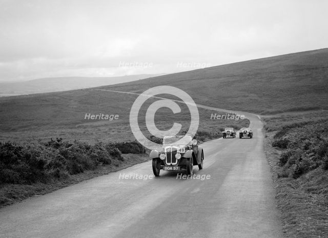 WH Scriven's Austin 7 Grasshopper, winner of a silver award at the MCC Torquay Rally, July 1937. Artist: Bill Brunell.