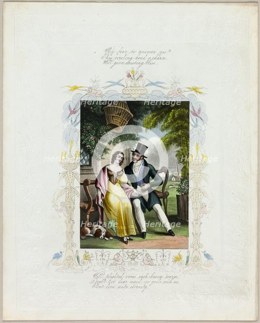 Why Fear to Answer Yes? (valentine), c. 1840. Creator: Unknown.