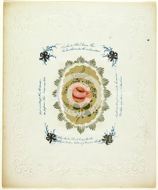 Why Should I Blush (valentine), c. 1840. Creator: George Kershaw.