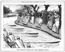 Why Shouldn't Girton Rink, When Cambridge Rows? 1876. Creator: George du Maurier