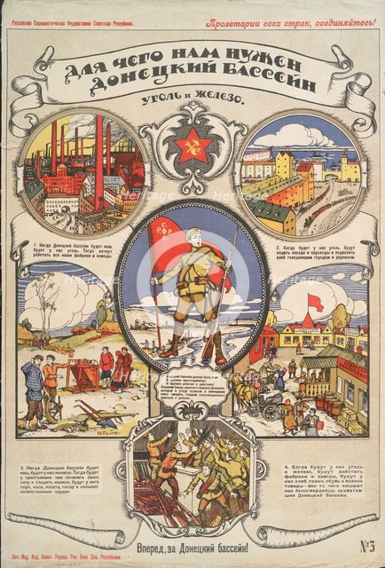Why We Need the Don Basin... Coal and Iron, 1919. Creator: Alexander Petrovich Apsit.