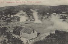 Whakarewarewa, Rotorua, New Zealand, oil baths in foreground, 1904-1915. Creator: Muir & Moodie