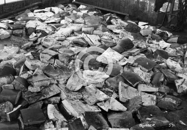 Whale blubber, Magdalene Bay, Spitzbergen, Norway, 1929. Artist: Unknown