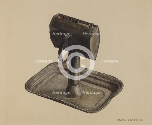 Whale Oil Lamp, 1935/1942. Creator: Francis Law Durand.