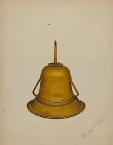 Whale Oil Lamp, c. 1938. Creator: Richard Taylor