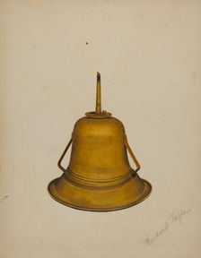 Whale Oil Lamp, c. 1938. Creator: Richard Taylor