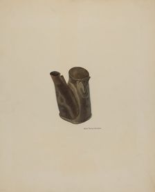 Whale Oil Lamp, c. 1940. Creator: Jack Williamson