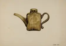 Whale Oil Lamp Filler, c. 1939. Creator: Harry King