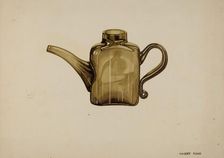 Whale Oil Lamp Filler, c. 1939. Creator: Harry King