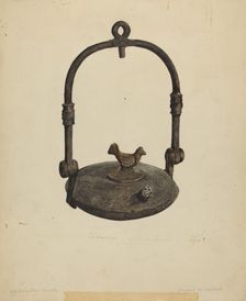 Whale Oil Ship Lamp, 1935/1942. Creator: Howard Lumbard