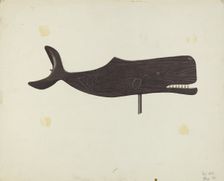 Whale Weather Vane, c. 1939. Creator: Albert Ryder