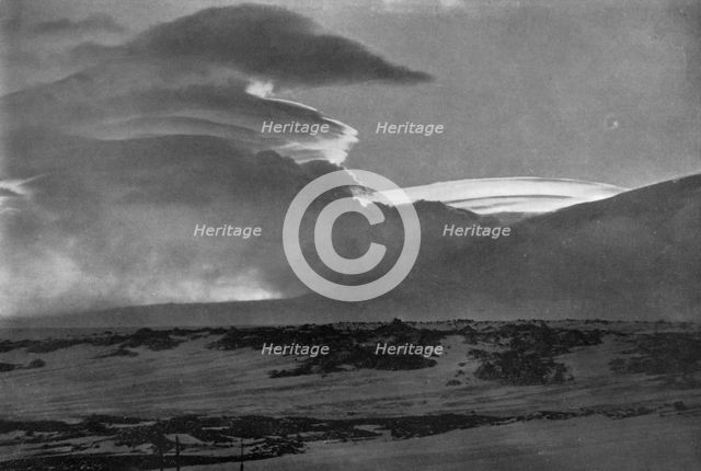 'Whaleback Clouds Over Mount Erebus', c1910–1913, (1913).  Artist: Herbert Ponting.