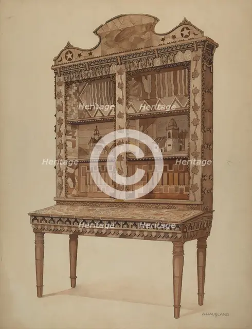 Whalebone Cabinet, c. 1937. Creator: Augustine Haugland.