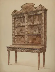Whalebone Cabinet, c. 1937. Creator: Augustine Haugland