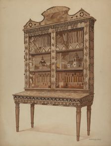 Whalebone Cabinet, c. 1937. Creator: Augustine Haugland