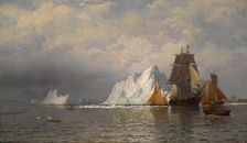 Whaler and Fishing Vessels near the Coast of Labrador, about 1880. Creator: William Bradford