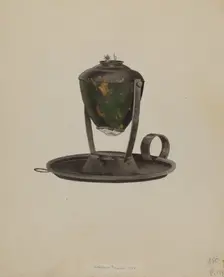 Whaler Lamp, 1938. Creator: William Frank