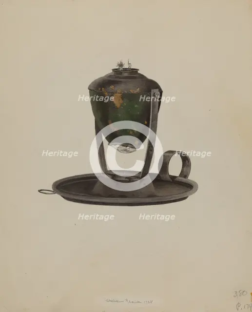 Whaler Lamp, 1938. Creator: William Frank.