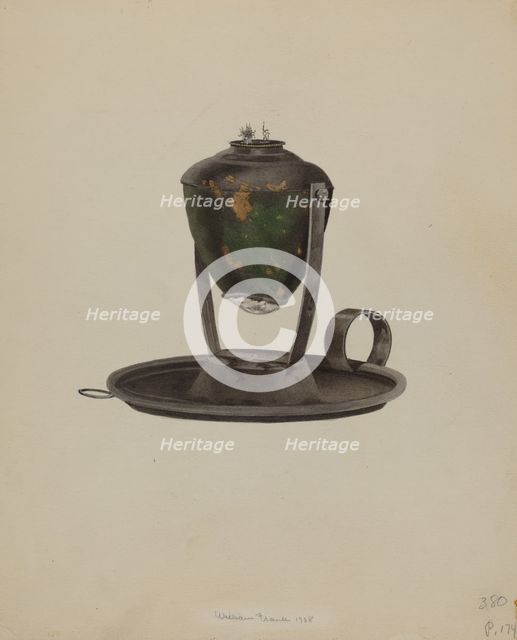 Whaler Lamp, 1938. Creator: William Frank.