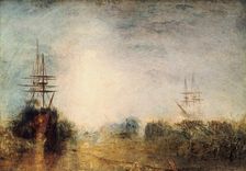 Whalers (Boiling Blubber) Entangled in Flaw Ice, Endeavouring to Extricate Themselves 1846. Artist: JMW Turner