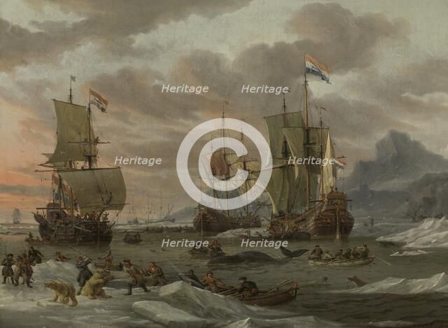 Whaling Grounds in the Arctic Ocean, 1654-1708. Creator: Abraham Storck.