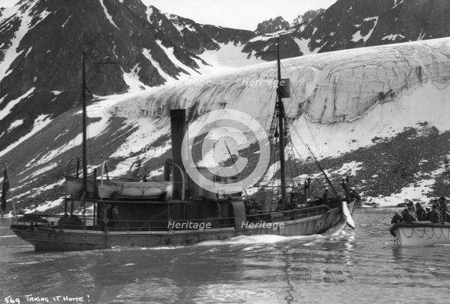 Whaling, Magdalene Bay, Spitzbergen, Norway, 1929. Artist: Unknown
