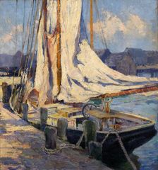 Wharf Scene, Gloucester. Creator: Bertha Eversfield Perrie