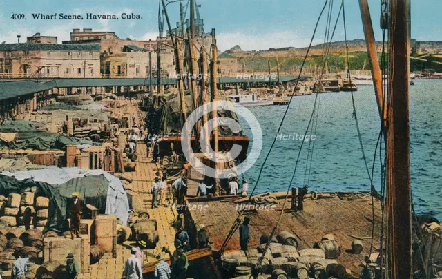 Wharf Scene, Havana, Cuba, 1910. Artist: Unknown