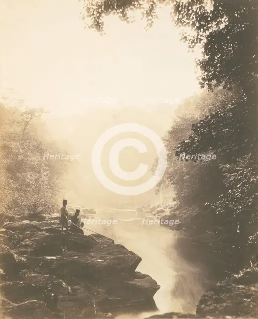Wharfe and Pool, Below the Strid, 1854. Creator: Roger Fenton.