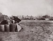 Wharves at Richmond, Virginia, 1865. Creator: Alexander Gardner