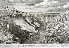 What the aqueduct was, Roman water supply, engraving