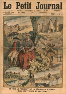 What the president admired during his trip to Brittany, 1914. Creator: Unknown
