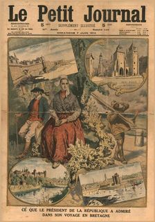 What the president admired during his trip to Brittany, 1914. Creator: Unknown