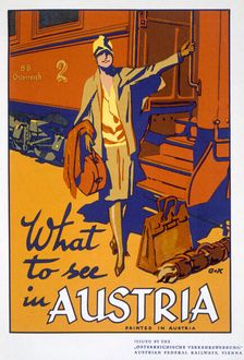 What to see in Austria travel poster, c1920s