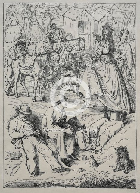 What We Did at the Seaside - Nothing, 1862. Creator: Unknown.