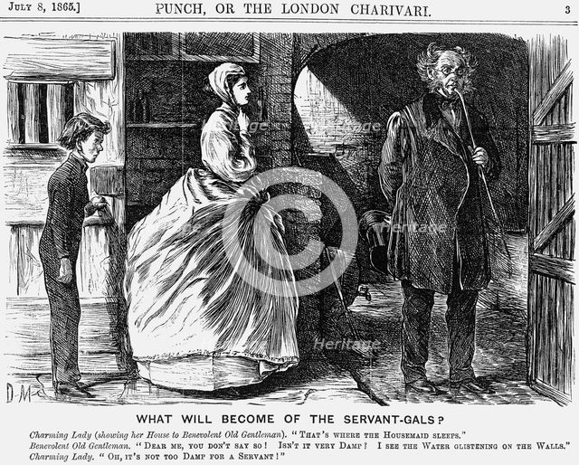 'What Will Become of the Servant-Gals?', 1865. Creator: George du Maurier.
