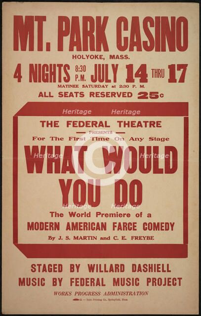 What Would You Do, Holyoke, MASS, [193-]. Creator: Unknown.