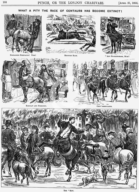 'What a Pity the Race of Centaurs has become Extinct!', 1866 Creator: George du Maurier.