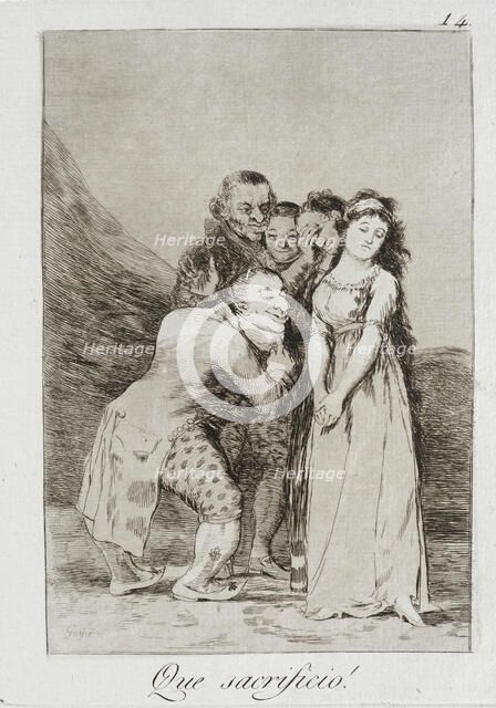What a sacrifice!, 1799. Creator: Francisco Goya.