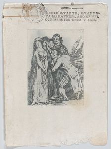 What a sacrifice a young woman surrounded by a group of men, which includes her fi..., after 1816. Creator: Unknown