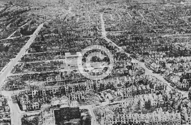 'What British Bombers Did at Bremen on the Weser', 1945. Artist: Unknown.